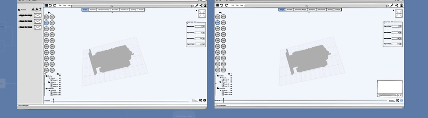 Browser-based 3D modeling interface